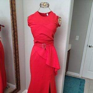 Red Formal Dress Large (8-10)